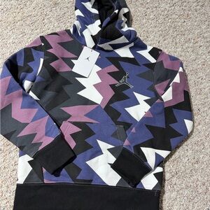 NWT boys youth Jordan hoodie size small purple geometric pattern $60 retail
